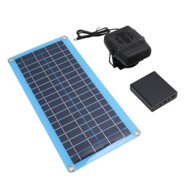 Imagem de AUNMAS Aquecedor Solar, Aquecimento de Secagem Rápida de Plástico Aquecedor de Espaço Ajustável Com Painel Solar Monocristalino de 30W para Casa de Animais de Estimação, Carro, Sala