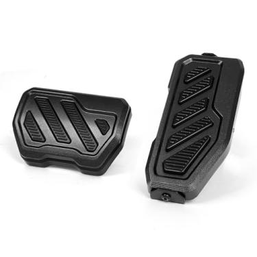 Imagem de HIBRONGO Kit de capas de freio de pedal de gás antiderrapante de alumínio compatível com Jeep Wrangler JL/JLU 4XE Gladiator JT sem perfuração e pastilhas de pedal de acelerador de gás 2018-2025 - 2