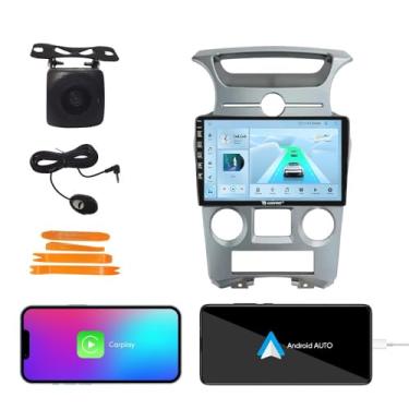 Imagem de Kunfine Car CarPlay Android Navegação Automática Rádio GPS Estéreo Câmera Reversa Tela IPS Tela Sensível ao Toque Tablet Pad Media Player para Kia Carens 2006-2012 AT, se Aplicável Quad Core 2G + 32G