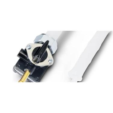 Imagem de 62169-95B Válvula de combustível Petcock 22 mm Sistema de vácuo de saída reta Petcock compatível com Harley Davidson Sportster 883 XL 883 XLH 883 1200 XL 1200 XLH 1200 1995-2006 Substituição de