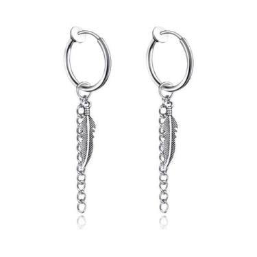 Imagem de Brincos De Clipe Com Pingente De Cruz Da Moda, Não Perfurantes, Para H