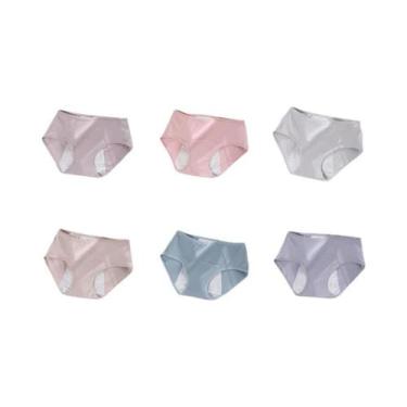 Imagem de Calcinhas De Algodão Para Mulheres Com Incontinência Menstrual 6PCS Ro