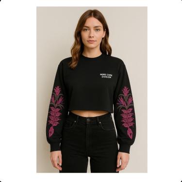 Imagem de BLUSA MCD CROPPRED SELVA-Feminino