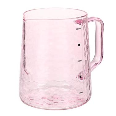 Imagem de Copo medidor de vidro para leite Jarro para espuma de leite Jarro para vaporizador Copo para espuma de leite Jarro para espuma com alça para máquina de café expresso Leite com leite 500ml copo medidor