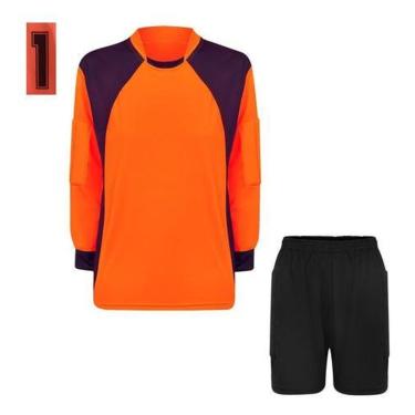 Imagem de Kit Camisa E Bermuda  Para Goleiro  Com Proteção Acolchoada-Unissex