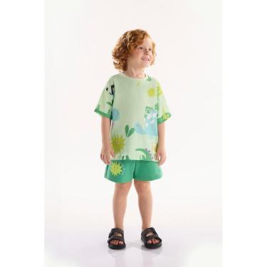 Imagem de Conjunto Infantil para Menino Dino com Camiseta e Short Três e Já-Masculino