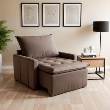 Imagem de Poltrona do Papai Retrátil Base Madeira Maciça Paris - NOBLY DECOR LTD