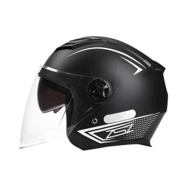 Imagem de Capacete De Motocicleta Leve 3/4 Com Design Minimalista Estiloso E Dup
