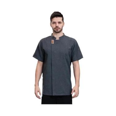 Imagem de Jaleco De Chef Unissex Para O Verão, Camisa De Cozinha, Uniforme Para 
