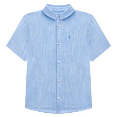 Imagem de Camisa em Linho Infantil Menino Manga Curta Onda Marinha-Masculino