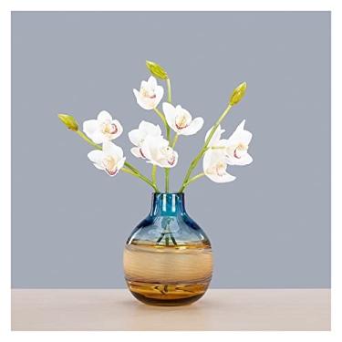 Imagem de Vaso Morandi moderno, luz de vidro, decoração luxuosa, sala de estar, padrão de flor, quarto, estilo europeu, criativo, moderno, simples, decoração macia centros de mesa (pequeno)