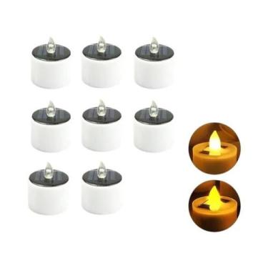 Imagem de Velas LED Solares Recarregáveis À Prova d'Água Para Decoração De Jardi