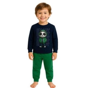 Imagem de Conjunto Moletom Com Punhos Estampado Infantil Menino Kyly-Masculino