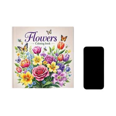 Imagem de Livro De Colorir Para Adultos: Alívio Do Estresse, Pintura De Flores E