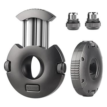 Imagem de Scotte Cortador de charutos de aço inoxidável guilhotina lâmina afiada corte V cortador de charutos cortador de charutos embutido furador de charuto (preto)