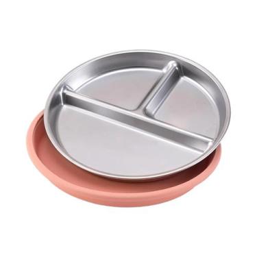 Imagem de Prato De Aço Inoxidável Para Crianças Com Sucção Destacável, Tigela De