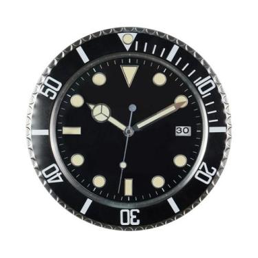 Imagem de Relógio De Parede De Metal Luxuoso De 13 Polegadas Sem Bateria Decoraç