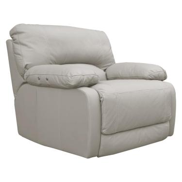 Imagem de Poltrona Reclinável Elétrico Asmará Power Touch Couro Off White - Gran Belo