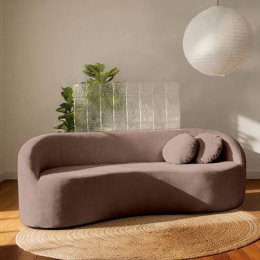 Imagem de Sofá 3 Lugares Orgânico 200cm Fava CabeCasa MadeiraOriginals Marrom