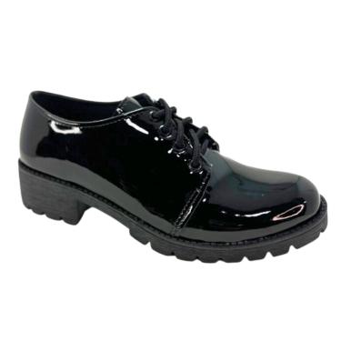 Imagem de Sapato Feminino Oxford Verniz Preto Strax 701