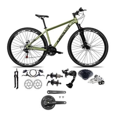 Imagem de Bicicleta Aro 29 Absolute Nero 5 Câmbio Traseiro Shimano Alívio E Altus 27v Freio Hidráulico Garfo Trava Oliva Tam 21