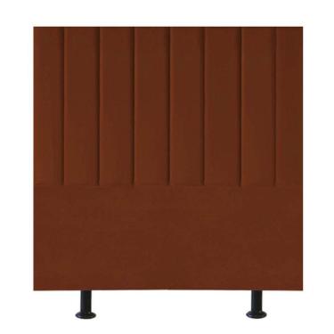 Imagem de Cabeceira Estofada De Cama Casal Box 140 Cm Sara Veludo E Frame terracota