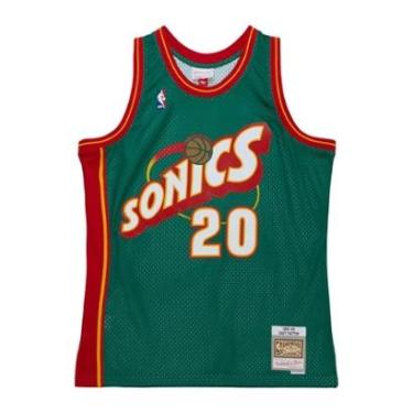 Imagem de Regata Mitchell & Ness Swingman Gary Payton Seattle Supersonics 1995-96 Masculino-Mascu...