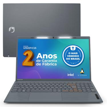 Imagem de Notebook Positivo Vision C15 Intel® Celeron® Dual Core™ Linux 8GB 128GB eMMC 15” HD Lumina Bar - Cinza