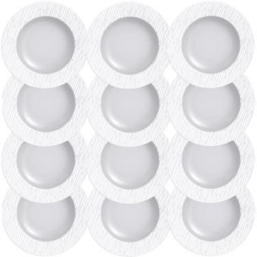 Imagem de 12 Pratos Fundo Tramontina Marie Em Porcelana Decorada Branca 23 Cm 96011610