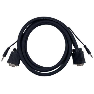 Imagem de Cabo VGA 15 Pinos HD (m) X 15 Pinos HD (m) 3.5mm Estéreo Áudio