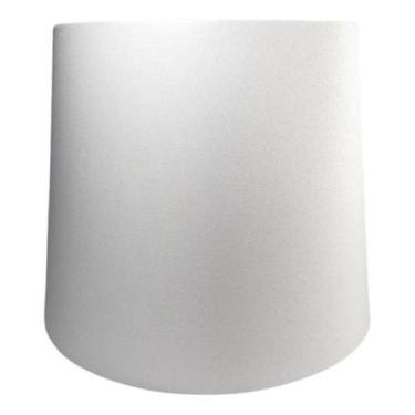 Imagem de Cúpula De Abajur Luminária Tecido Cônica 18X22X18 - Branco - Om Luz