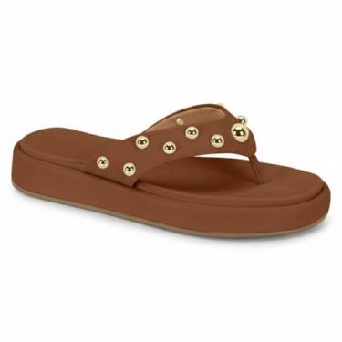 Imagem de Sandália Vizzano Feminina Tira Casual Confortável Original -, Mocca, 3