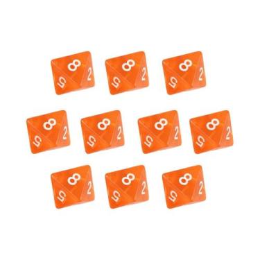 Imagem de Conjunto De Dados D8 De Cor Transparente, 10 Peças De Plástico Com 8 L