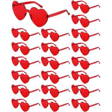 Imagem de Gafas de Sol Sin Montura con Forma de Corazón Frienda Colores Dulces 2