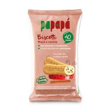 Imagem de Papapá, Biscoito infantil, Biscotti, Sabor Maçã & Canela, 60g, Rosa