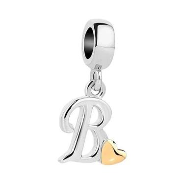 Imagem de Pingente De Coração Com Letra Do Alfabeto (26 Letras) Em Prata Esterli