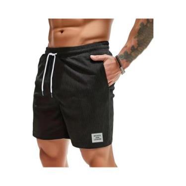 Imagem de Verão nova cor sólida rendas sweatpants veludo simples trimestre short