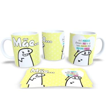 Imagem de Caneca Amarela Folrk Familia Temática Especial para [Pai/Mãe/Irmão/Sogra] 