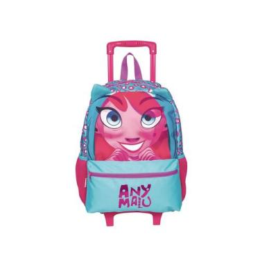 Imagem de Mochila Rodinhas Infantil Any Malu Azul 21 M Plus Sestini, Azul