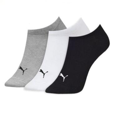 Imagem de Kit 3 Pares De Meias Femininas Esportiva Invisíveis Sapatilha Em Algod