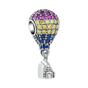 Imagem de Pingente De Coração Vermelho Com Zircônia Em Prata Esterlina 925 Para 