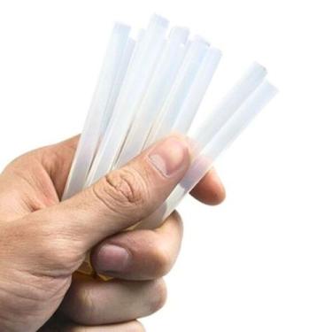 Imagem de Kit 32 Bastão Cola Quente Fina Refil Transparente Artesanato - Gift Ut