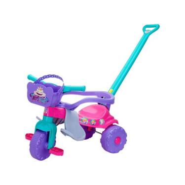 Imagem de Triciclo Motoca Tico Tico Infantil Menina Com Aro Protetor Rosa Totoca