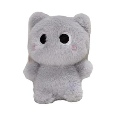 Imagem de Almofada De Pelúcia Gatinho Siamês Laranja E Preto Kawaii Para Criança