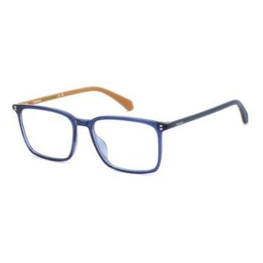 Imagem de Armação de Óculos Polaroid Pld D615 Pjp 54 Azul Translúcido-Masculino