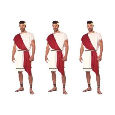Imagem de Fantasia De Gladiador Romano Masculina 2024, Fantasia De Halloween Par