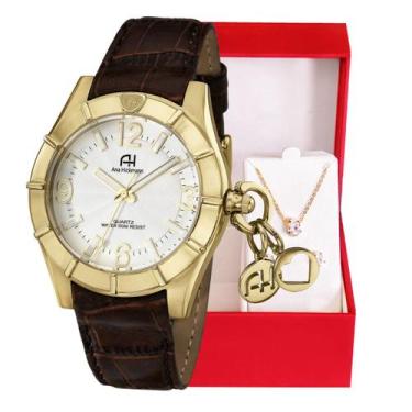 Imagem de Relógio Feminino Champion Ana Hickmann Couro Social AH20060B