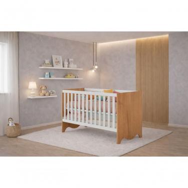 Imagem de Berço Que Vira Cama Com Colchão Lunni - Mobibaby