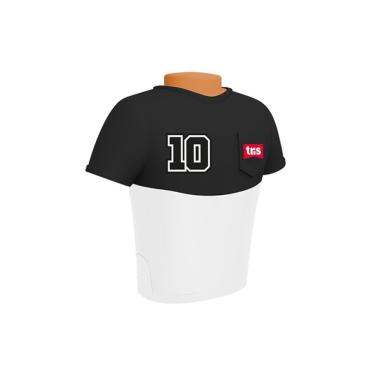 Imagem de Apontador Duplo com Depósito e Borracha Tris Player para Lápis Grossos e Comuns Preto Vermelho