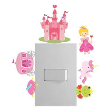 Imagem de Adesivo Decorativo Princesa Para Interruptor  Castelo Princesa Infanti